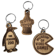 Branding engraved Bamboo Keyring – Bespoke Shape by Total Merchandise