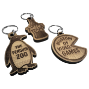 Bamboo Keyring – Bespoke Shape custom engraved by Total Merchandise