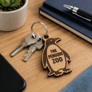 Lifestyle image of the Bamboo Keyring – Bespoke Shape by Total Merchandise