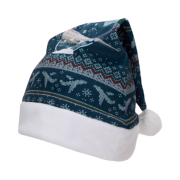 Promotional All Over Print Christmas Hat with white pom pom from Total Merchandise