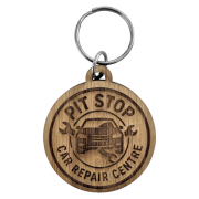 Engraved by Total Merchandise on the Round bamboo Keyring