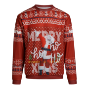 Custom Printed Christmas Jumper in White branded with your company logo from Total Merchandise