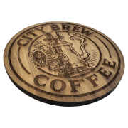 Promotional Round Bamboo Coaster by Total Merchandise