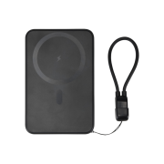 Recycled Plastic Magnetic Power Bank in Black