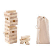 The Wooden Toppling Tower with the cover bag by Total Merchandise