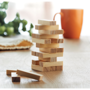 Lifestyle image of the Wooden Toppling Tower by Total Merchandise