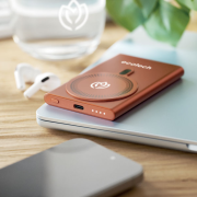 Magnetic Wireless Powerbank after being branded by Total Merchandise