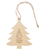 Promotional Wooden Star Christmas Decoration in Wood branded with your logo from Total Merchandise