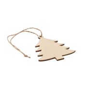 Logo Branded Wooden Star Christmas Decoration in Wood branded with your logo from Total Merchandise