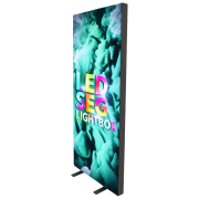 Customised Economy Freestanding LED Lightbox in White branded with your logo from Total Merchandise
