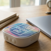 Lifestyle image of the Bluetooh Speaker 3W R-ABS branded by Total Merchandise