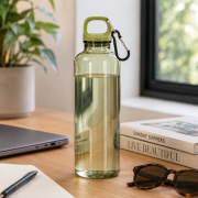 Lifestyle image of the Transparent R-PET 750ml Water Bottle before being personalised by Total Merchandise