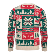 Logo Branded S-M Christmas Knitted Jumper in Beige printed with your logo from Total Merchandise