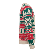 Customised S-M Christmas Knitted Jumper in Beige printed with your logo from Total Merchandise