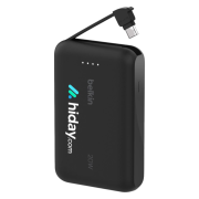 Image of the Belkin Power Bank With Integrated Cable with cable untucked from custom power bank