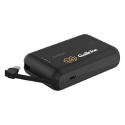 Image of the Belkin Power Bank With Integrated Cable with cable untucked from custom power bank