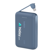 Image of the Belkin Power Bank With Integrated Cable with cable untucked from custom power bank