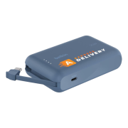 Image of the Belkin Power Bank With Integrated Cable with cable untucked from custom power bank