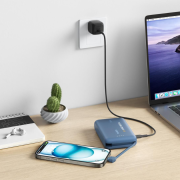 Lifestyle image of the Belkin Power Bank With Integrated Cable branded by Total Merchandise