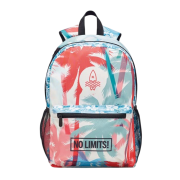 Custom Branded All Over Printed Polyester Backpack in White customised with your company logo