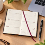 Lifestyle image of the Colombia De Luxe Pocket Weekly Diaries inside view by Total Merchandise