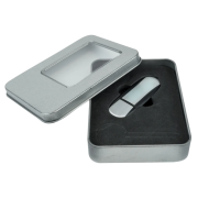 USB Metal Window Tin in Silver