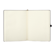 inside view of teh custom branded Matra Large Notebook With Lined Paper by Total Merchandise