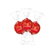 Custom Branded Clear Cube Filled with Lindor Truffles in White/Clear from Total Merchandise