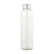 Glass Bottle with Screw Top Lid in Transparent branded with your logo from Total Merchandise