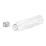 Glass Bottle with Screw Top Lid in Transparent branded with your logo from Total Merchandise