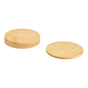 Custom Printed Set of 4 Bamboo Coasters in Bamboo printed with your logo from Total Merchandise