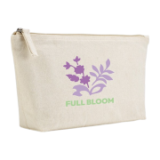 Promotional Recycled Cotton Toiletry Bag in Natural branded with your logo from Total Merchandise