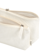 Customised Recycled Cotton Toiletry Bag in Natural branded with your logo from Total Merchandise