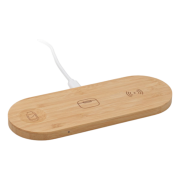 Image of the 3 in 1 Bamboo Charging Station customised by Total Merchandise