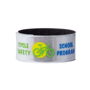 Medium Reflective Safety Slap Band in Silver branded with your logo from Total Merchandise