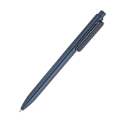 Promotional Christie Blue Ink Recycled Plastic Pen in Navy Blue printed with your company logo