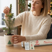 Lifestyle image of the Mini Christmas Tree Grow Kit promotionally printed by Total Merchandise