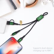 Promotional ECO Aluminium 4-in-1 Fast Charging Cable branded with your logo from Total Merchandise