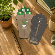 Lifestyle image of the Blooming Pencil with Plant Pot Shaped Backing card custom printed by Total Merchandise