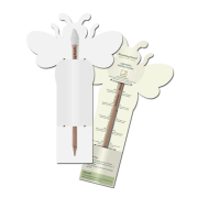 Plain stock of the Blooming Pencil with Bee Shaped Backing Card before customised by Total Merchandise