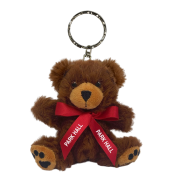 Image of the George Bear Keyring with Bow customised by Total Merchandise