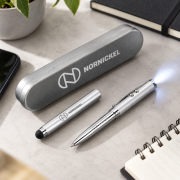 Lifestyle image of the Executive Metal Torch Pen by Total Merchandise