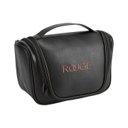 Promotional Toiletry Bag with Handle & Hook in Black printed with your logo from Total Merchandise