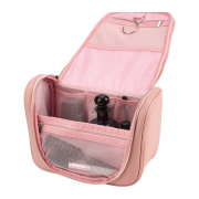 Personalised Toiletry Bag with Handle & Hook in Pink printed with your logo from Total Merchandise