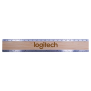 Personalised 20cm Bamboo & Aluminium Ruler by Total Merchandise