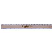 30cm Bamboo & Aluminium Ruler promotionally customised by Total Merchandise
