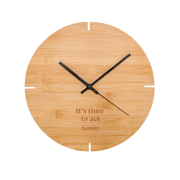 Image of the Bamboo Wall Clock customised by Total Merchandise