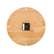 Back view of the Bamboo Wall Clock logo branded by Total Merchandise