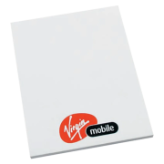 Printed A6 Sticky Notes printed with company logos