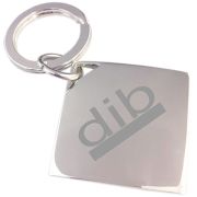 Custom Engraved Diamond Shaped Keyrings in Silver with Logo from Total Merchandise
